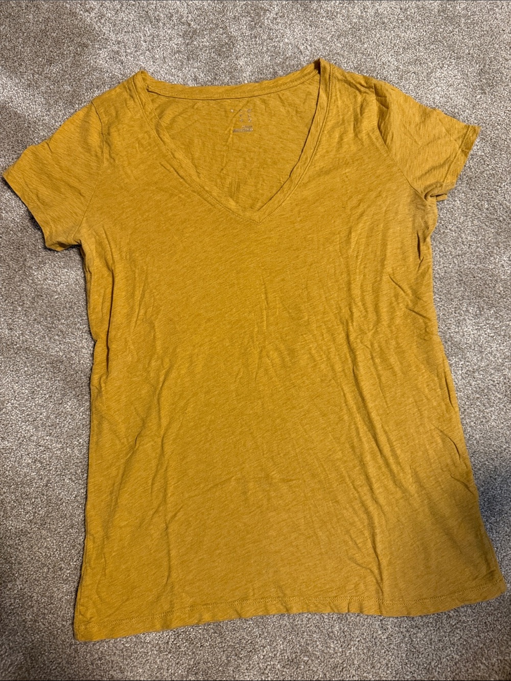 a new day Women's V-Neck Short Sleeve Tee in Mustard